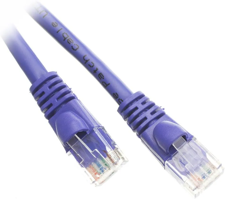 1.5-Feet Cat5e Snagless/Molded Boot Ethernet Patch Cable, 20-Pack - Purple (CNE48717)