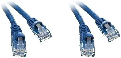 2 Pack, Cat5e Ethernet Patch Cable, Snagless/Molded Boot, 35 Feet, Blue (CNE503757)