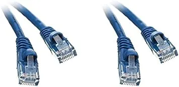 2 Pack, Cat5e Ethernet Patch Cable, Snagless/Molded Boot, 35 Feet, Blue (CNE504617)