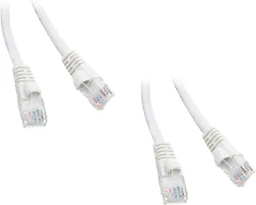 2 Pack Cat6 Snagless/Molded Boot, Ethernet Patch Cable 10 Feet White, CNE15058