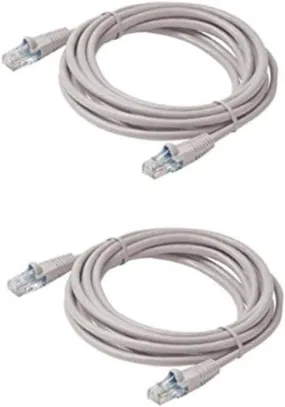 25 Feet Cat5e UTP Molded Patch Cord, Grey, 2-Pack (CNE438714)