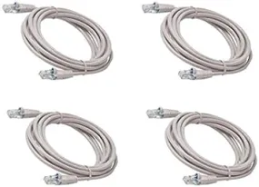 25 Feet Cat5e UTP Molded Patch Cord, Grey, 4-Pack (CNE438738)