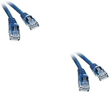 35 FT (10.6M) Cat5e Networking Ethernet UTP Patch Cable, 350Mhz, (35 Feet/10.6 Meters) Cat 5e Snagless Molded Boot Cable for PC / Router / PS4 / XBOX / Modem Blue ED749170 (2 Pack)