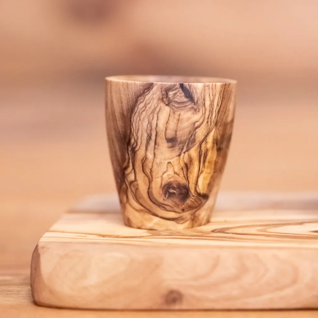 4 Wooden Cup serving set