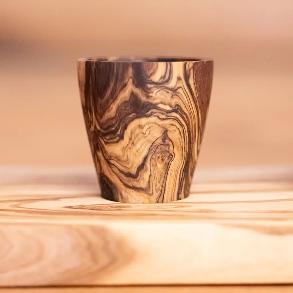 4 Wooden Cup serving set