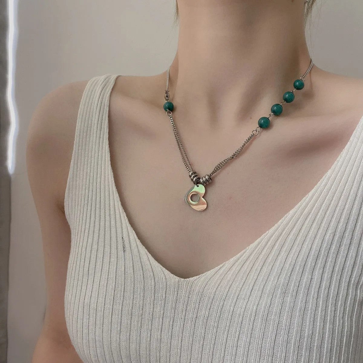 Aqua Allure Charm Necklace