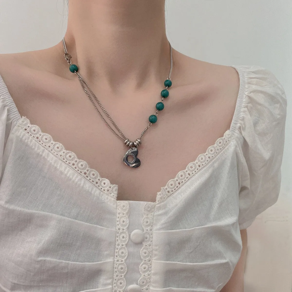 Aqua Allure Charm Necklace