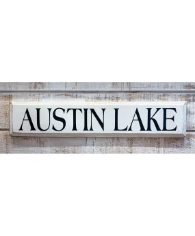 Austin Lake Wooden Sign