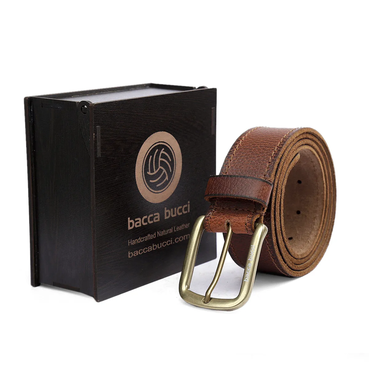 Bacca Bucci Men's Genuine Leather Jeans Belt