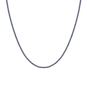 Blue Sapphire Tennis Necklace