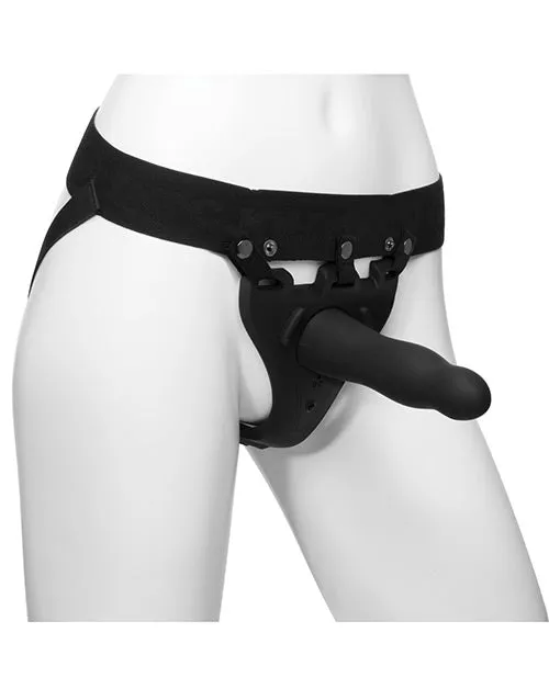 Body Extensions Be Aroused Vibrating 2-Piece Strap-On Set - Black