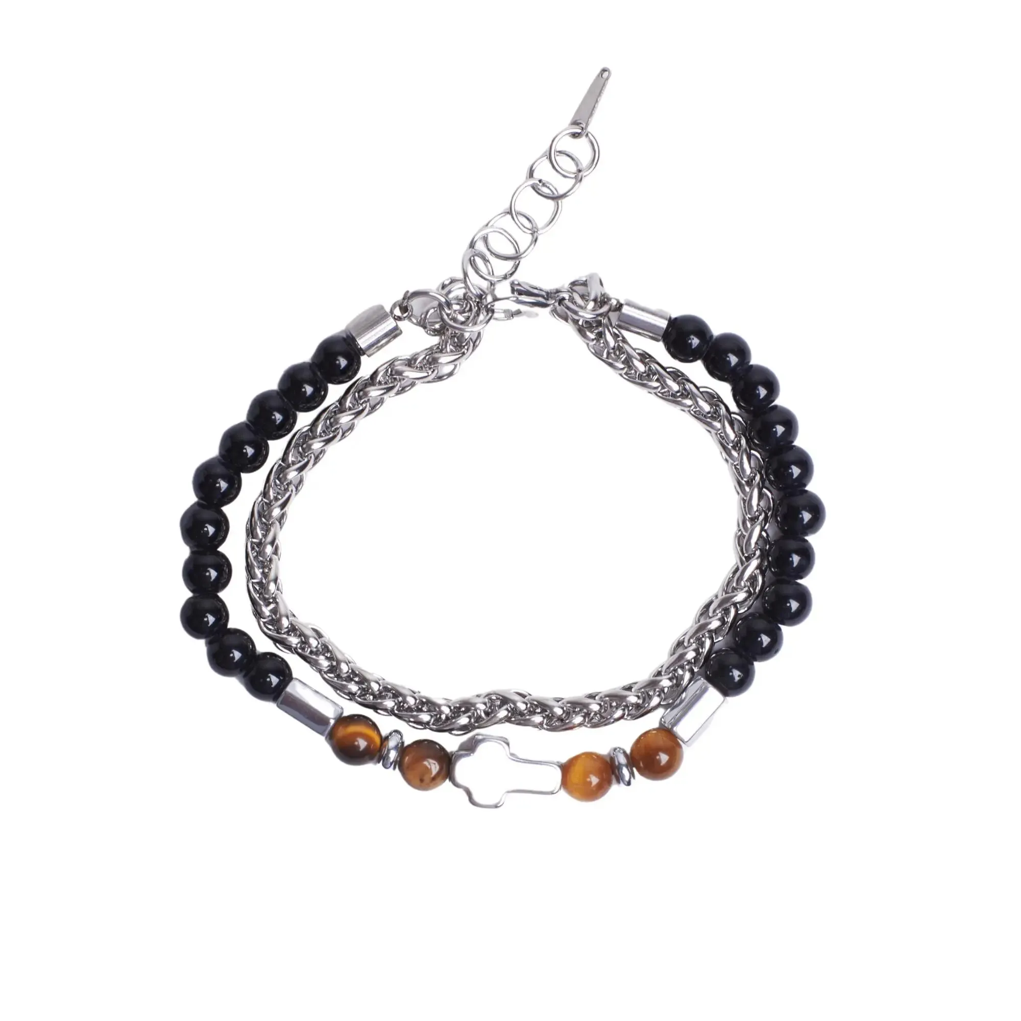 Bold Brown Beads Bracelet