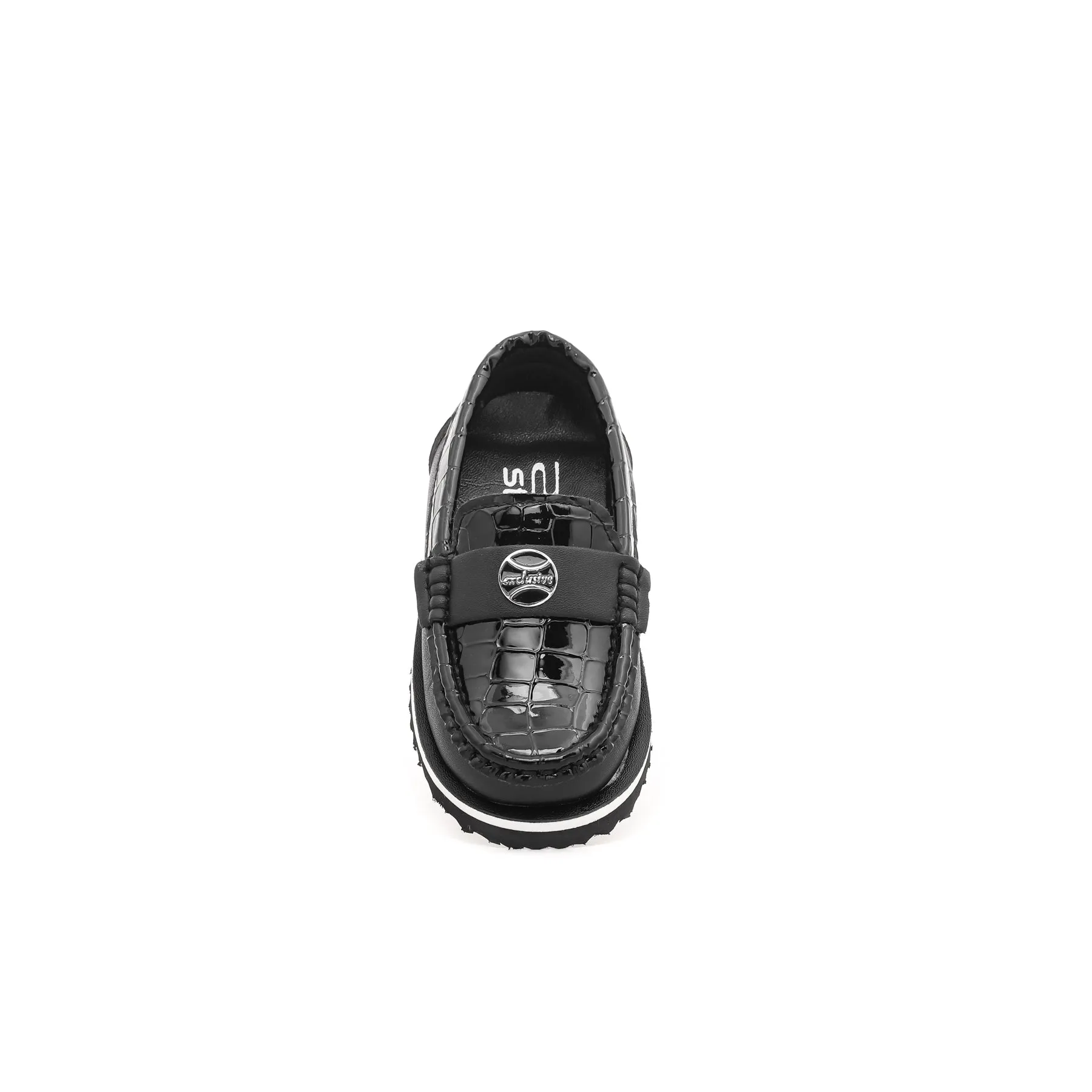 Boys Black Casual Moccasins KD0519