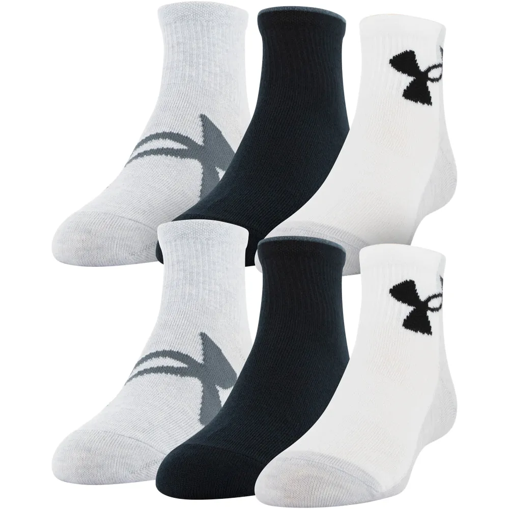 Boys' Under Armour Youth Essential Quarter Socks 6-Pack