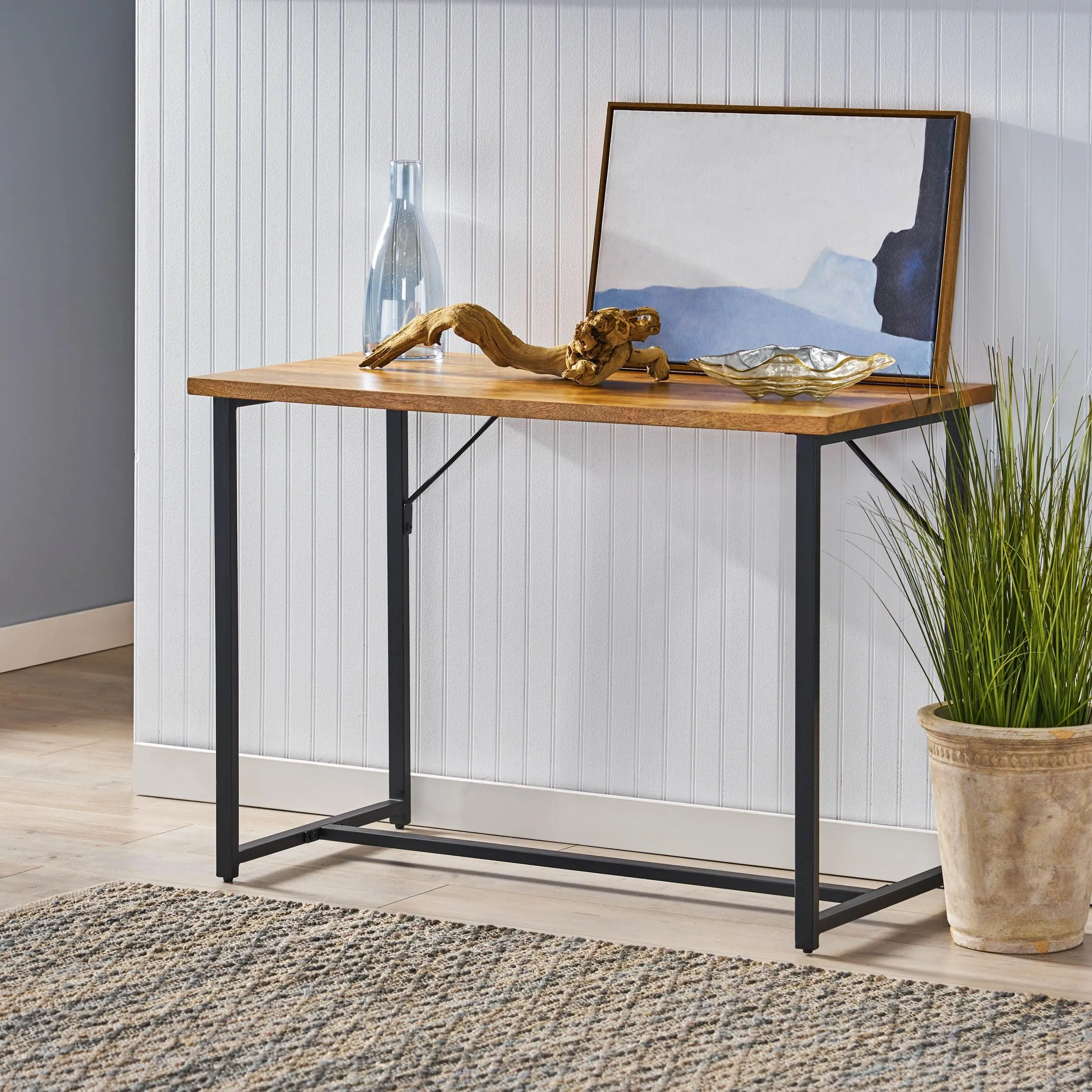 Brown Wooden Handmade Console Table