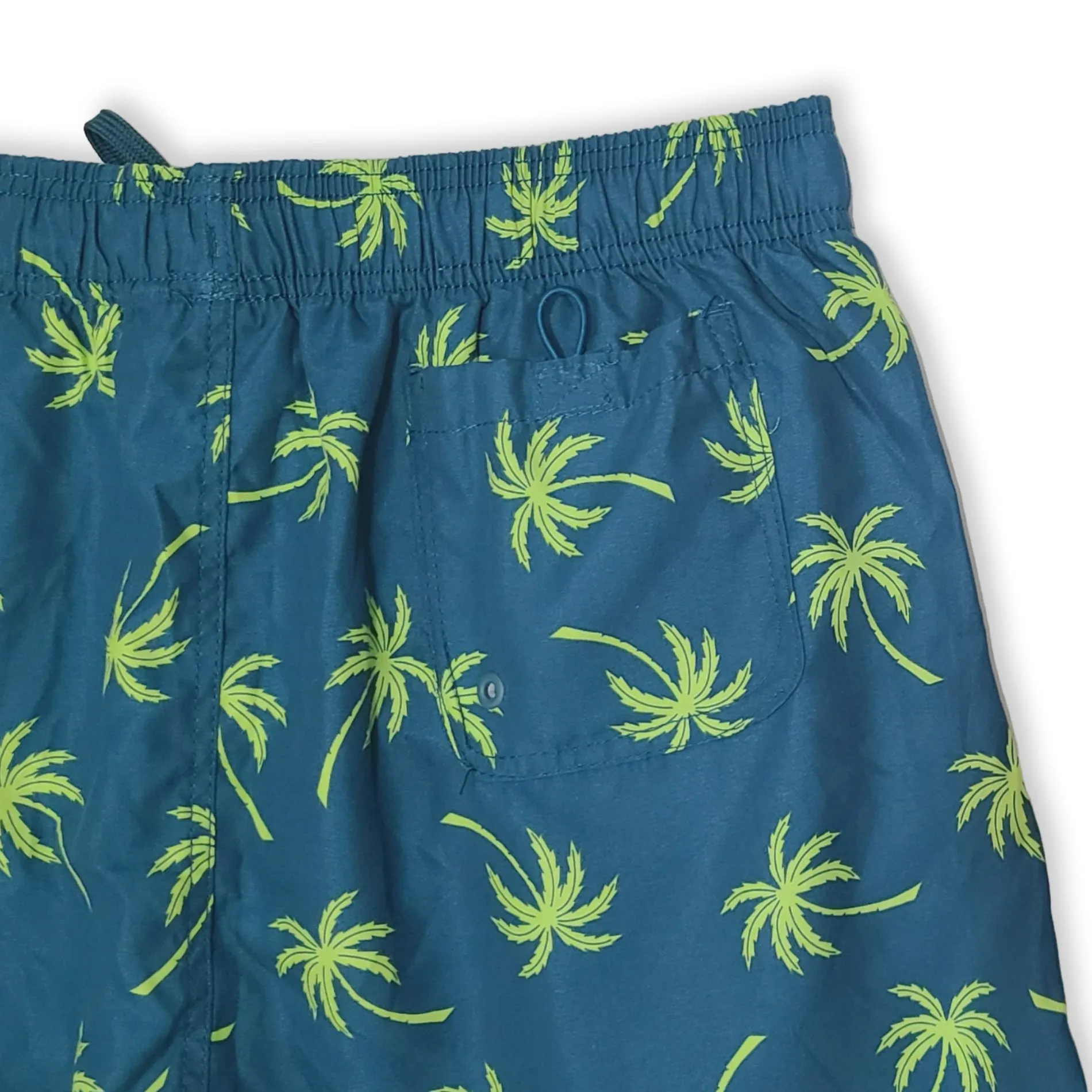 BURNSIDE APPAREL Men's Volley 6" Inseam Beach Pool Shorts Palm Print Swim Trunks