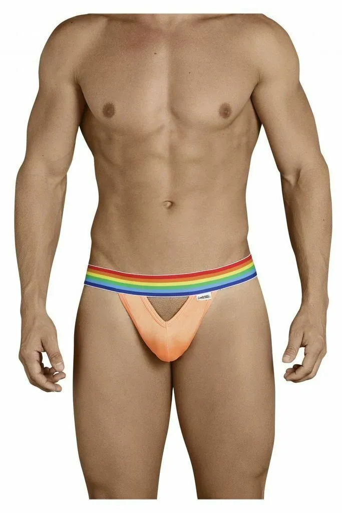 CandyMan Mens Thongs MicroFiber Sous Vetement Pour Homme Orange 99388 1