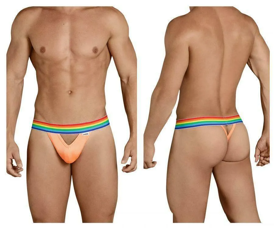 CandyMan Mens Thongs MicroFiber Sous Vetement Pour Homme Orange 99388 1