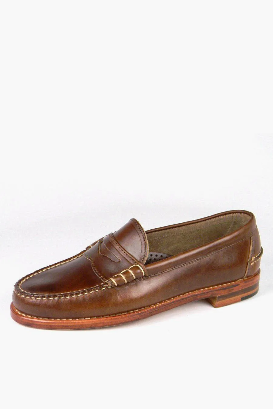 Carolina Brown Chromexcel Beefroll Penny Loafers