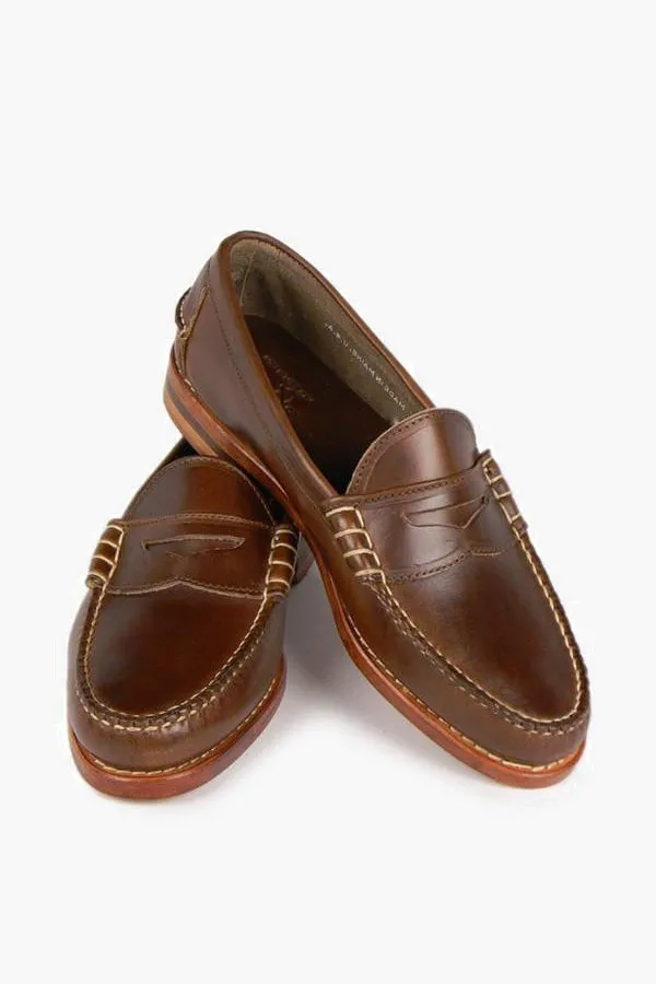 Carolina Brown Chromexcel Beefroll Penny Loafers