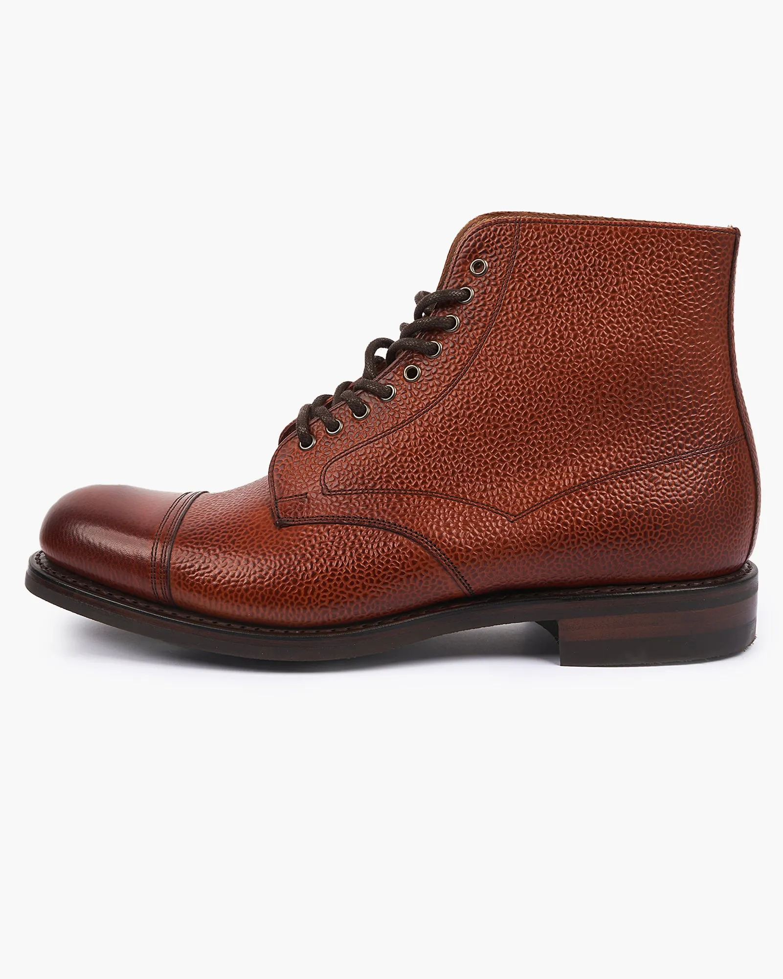 Cheaney Jarrow R Derby Boot - Mahogany Grain