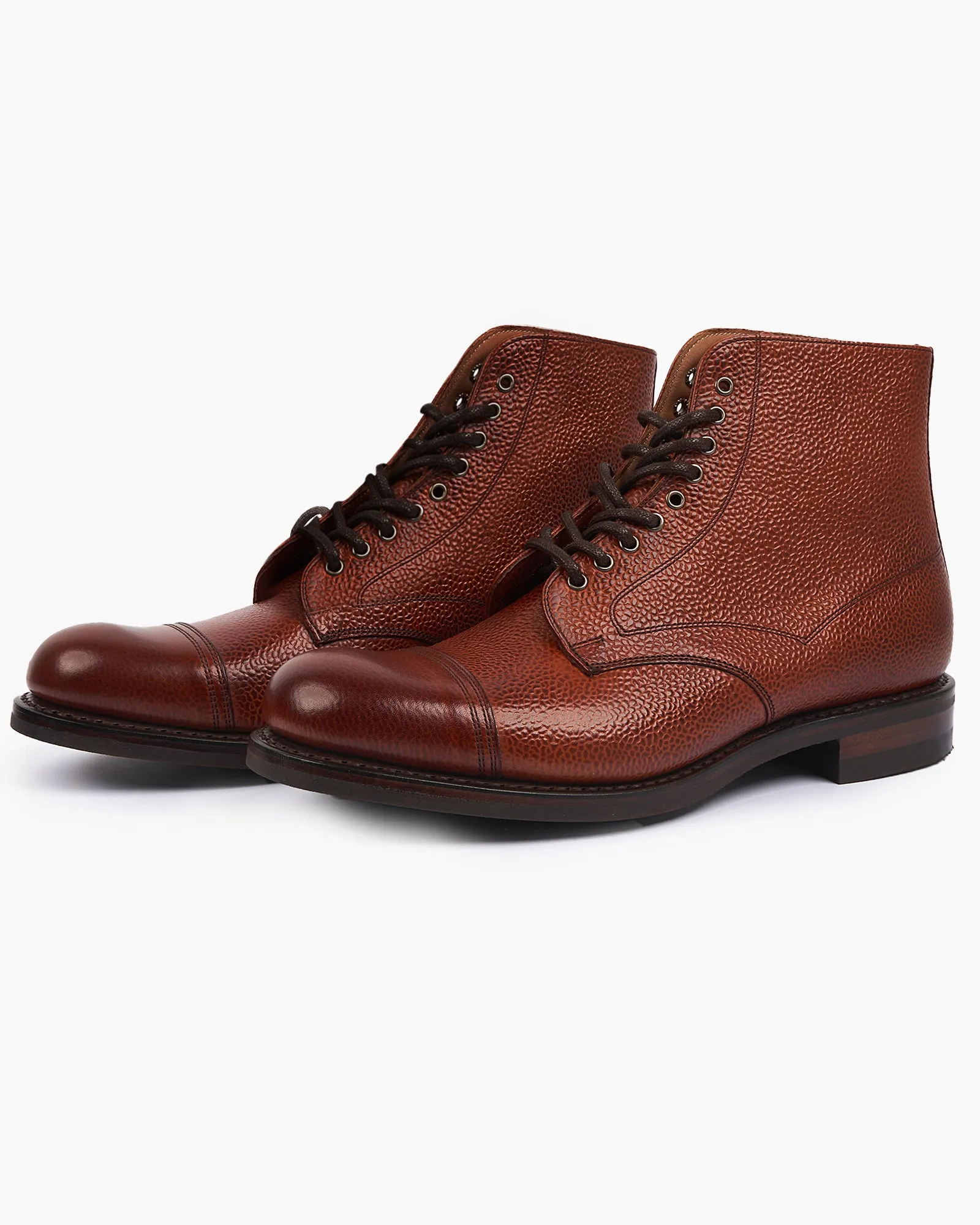 Cheaney Jarrow R Derby Boot - Mahogany Grain