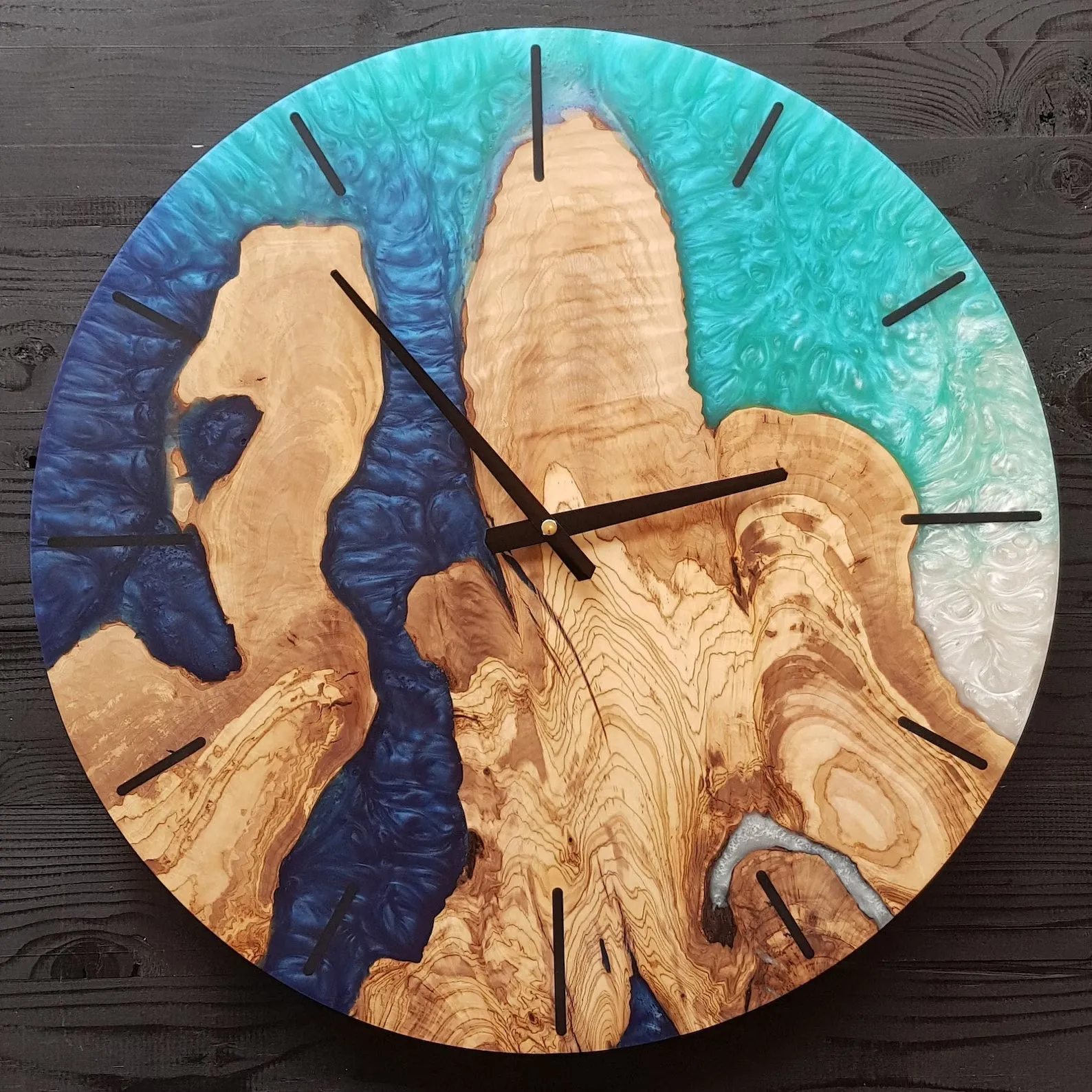 Coastal Azure Timekeeper | Premium Handmade Wall Clocks