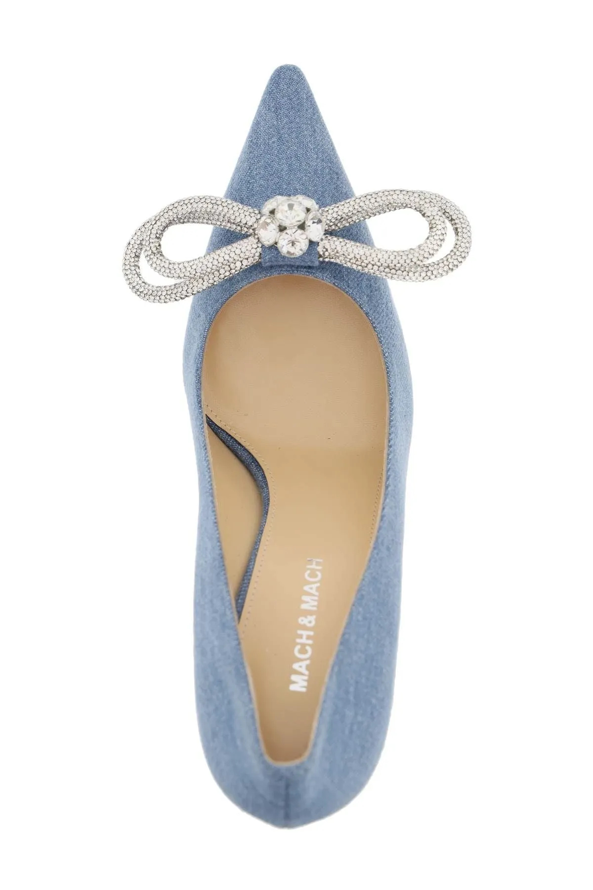 Denim Pumps With Crystals