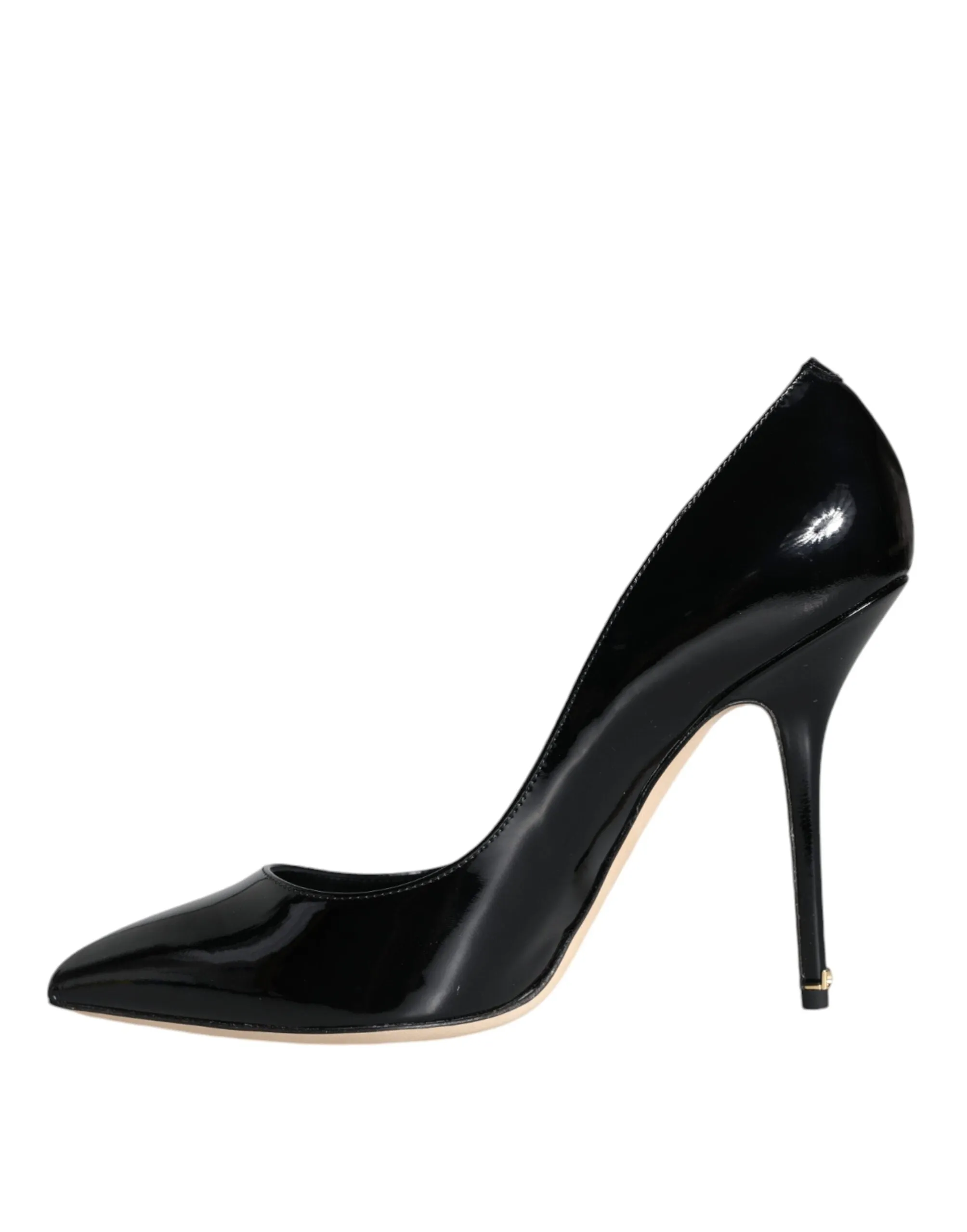 Dolce & Gabbana Black Patent Leather Bellucci Pumps Heels Women's Shoes