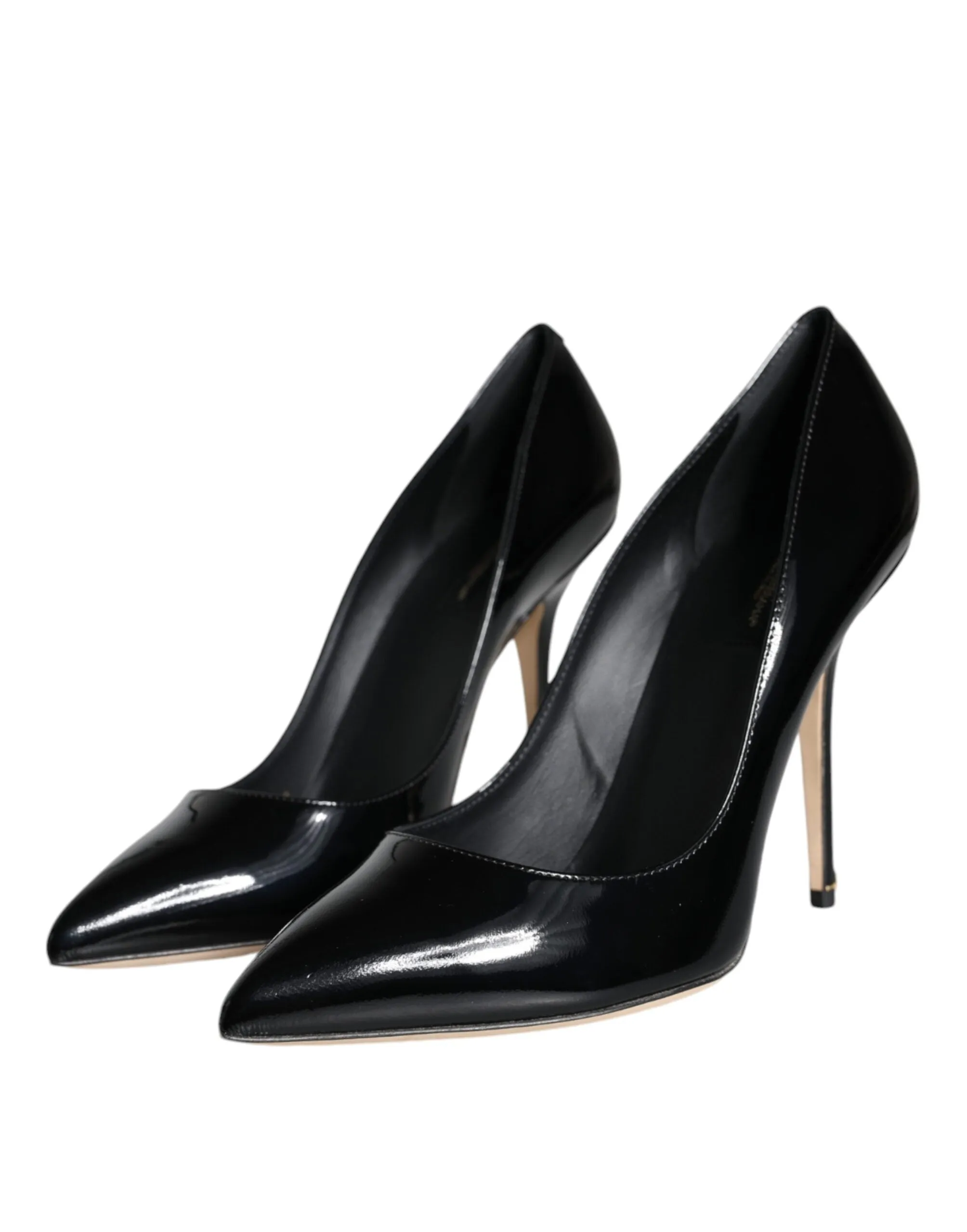 Dolce & Gabbana Black Patent Leather Bellucci Pumps Heels Women's Shoes