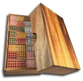 Dominoes Game wood Set 91 pieces Handmade Dominoes in Gift box