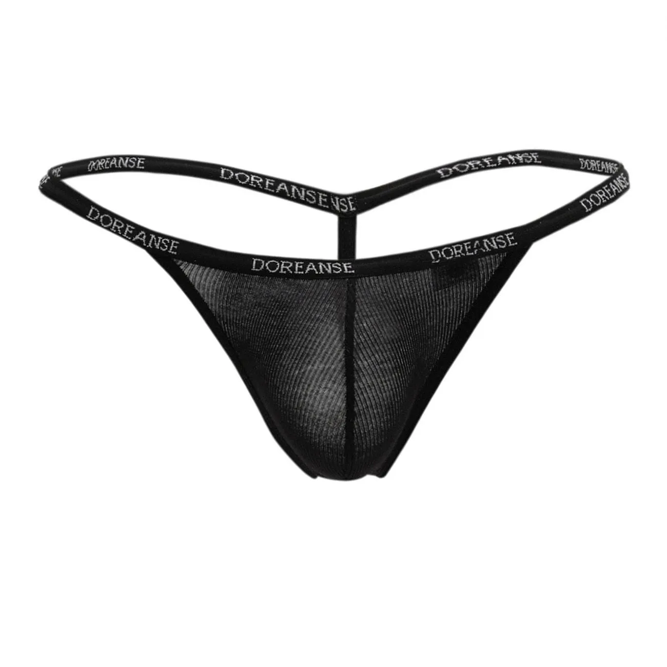 Doreanse 1330-BLK Ribbed Modal T-thong