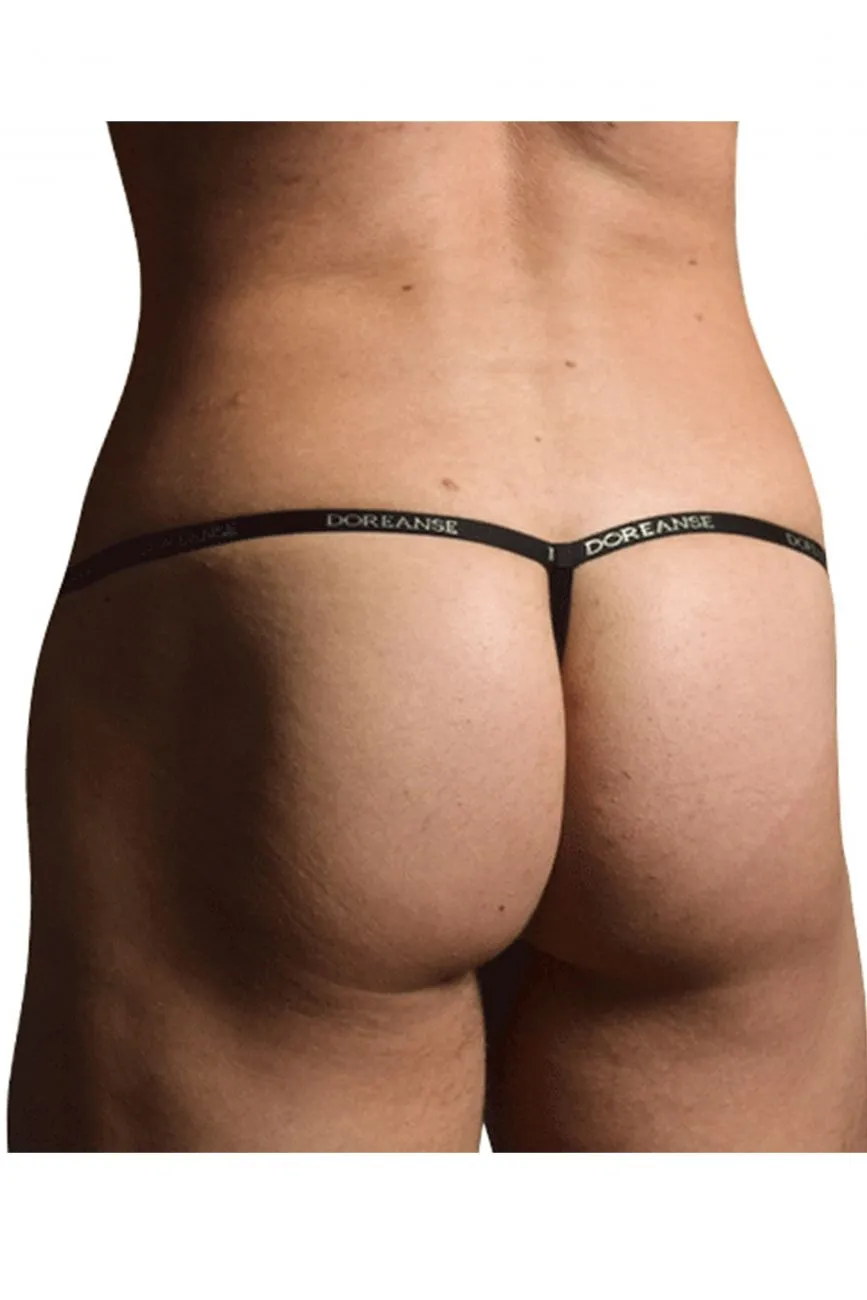 Doreanse 1330-BLK Ribbed Modal T-thong