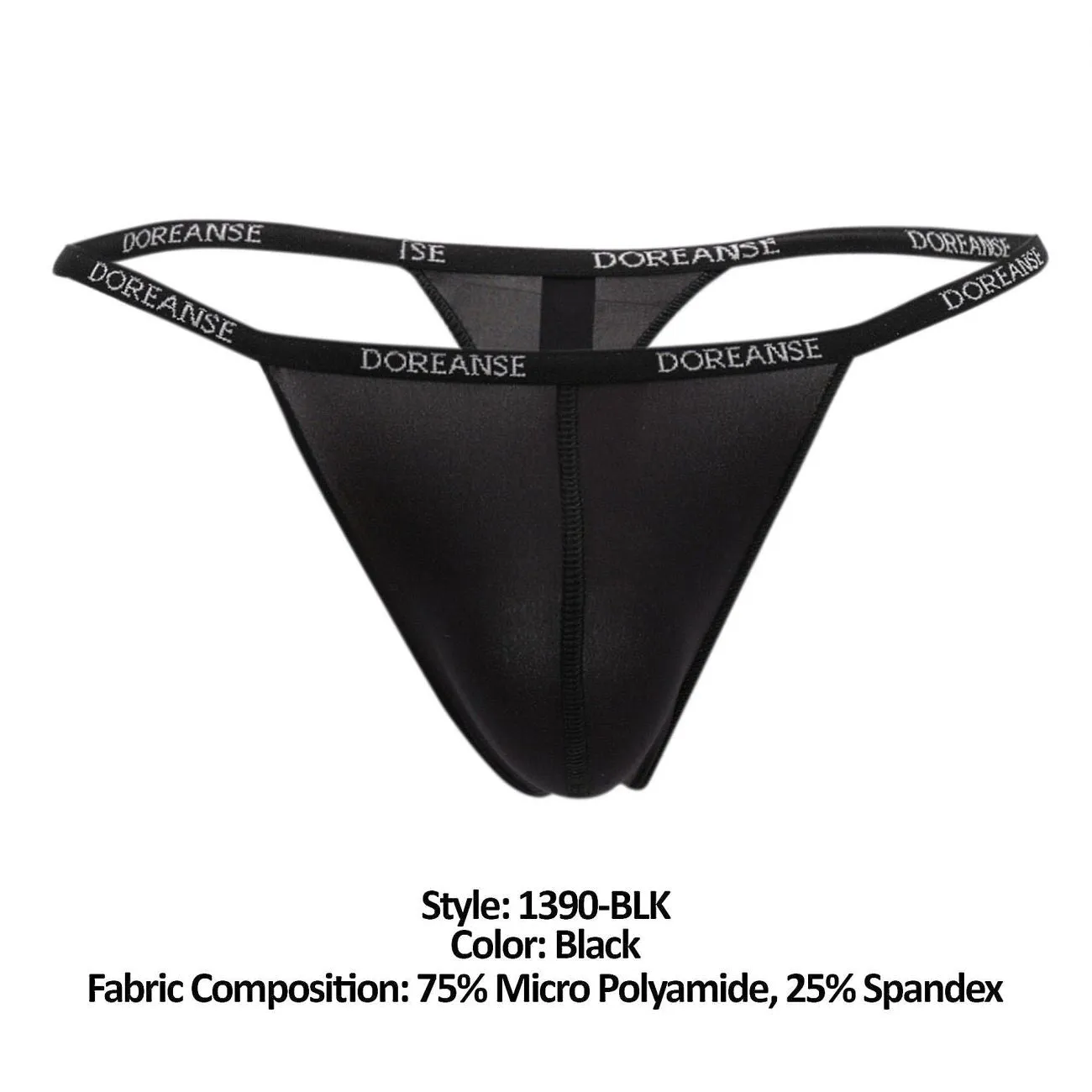 Doreanse 1390-BLK Aire Thong Color Black