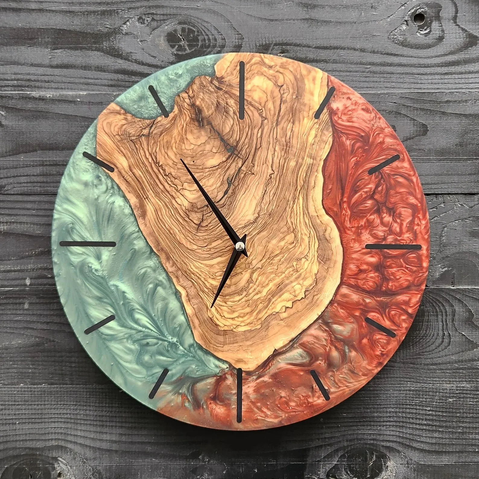 Emerald Ember Timepiece | Premium Handmade Wall Clocks