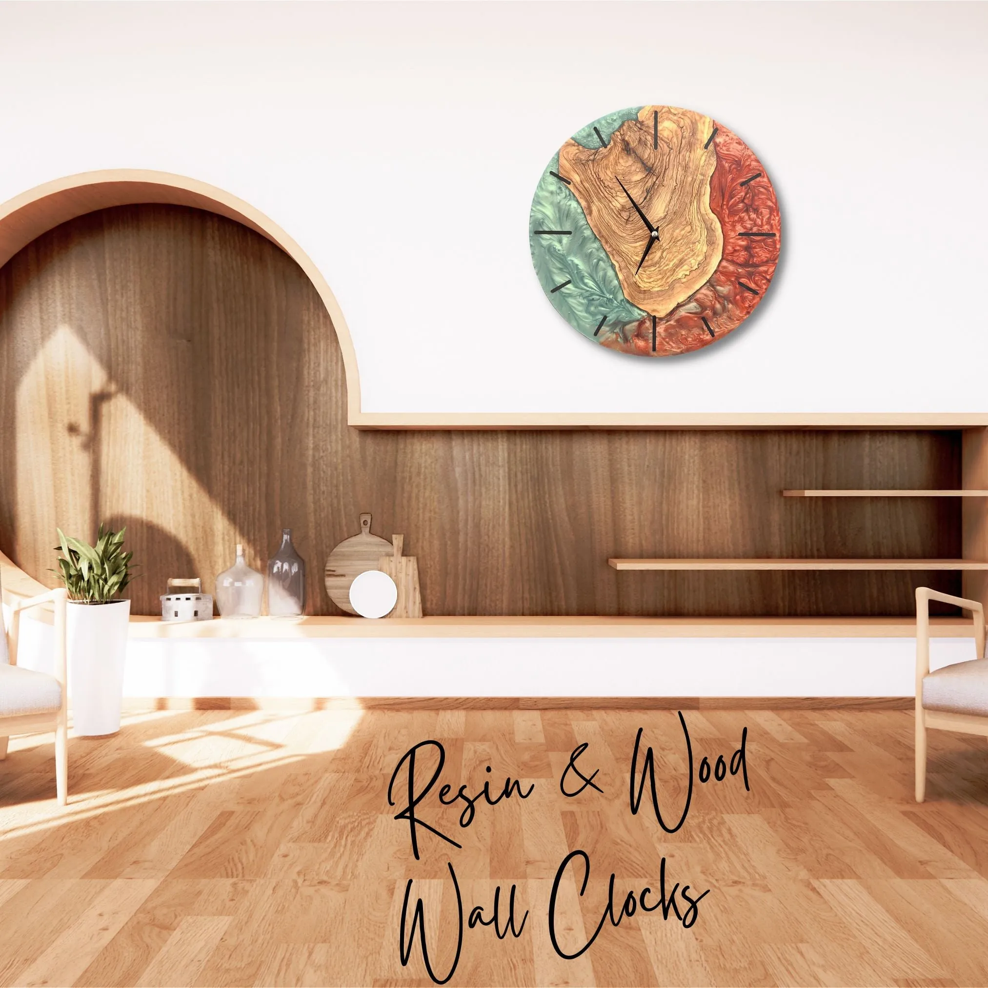 Emerald Ember Timepiece | Premium Handmade Wall Clocks