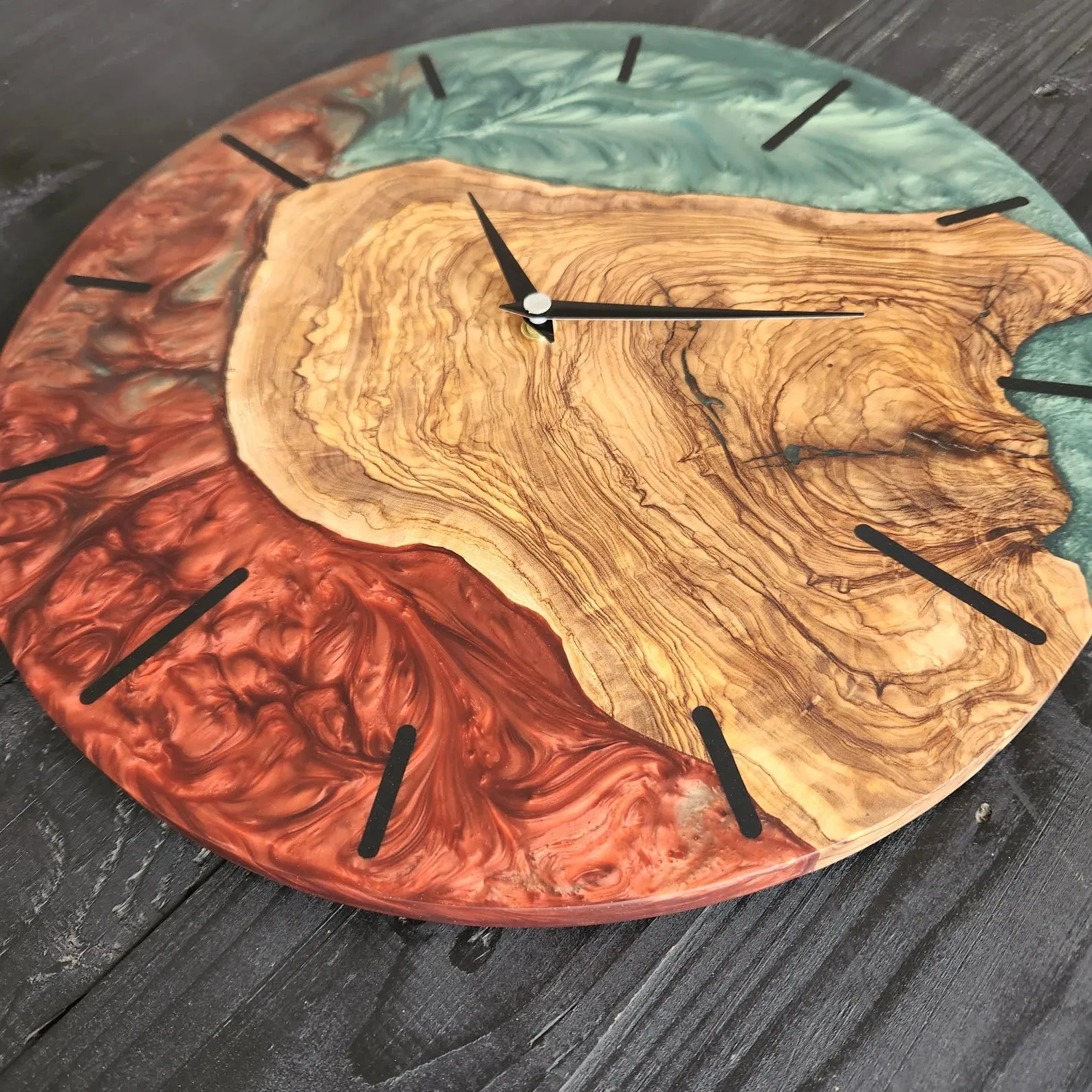 Emerald Ember Timepiece | Premium Handmade Wall Clocks