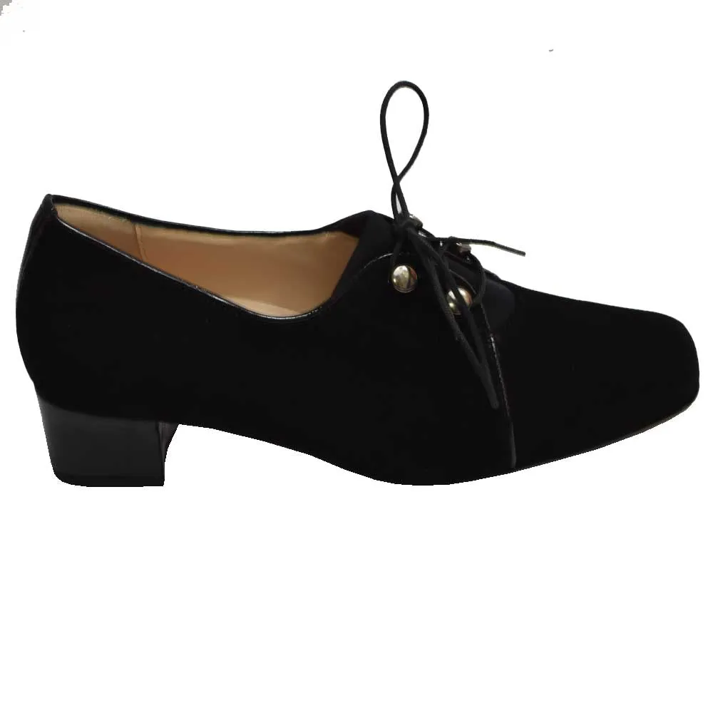 Evelyn Lace Black Nubuck