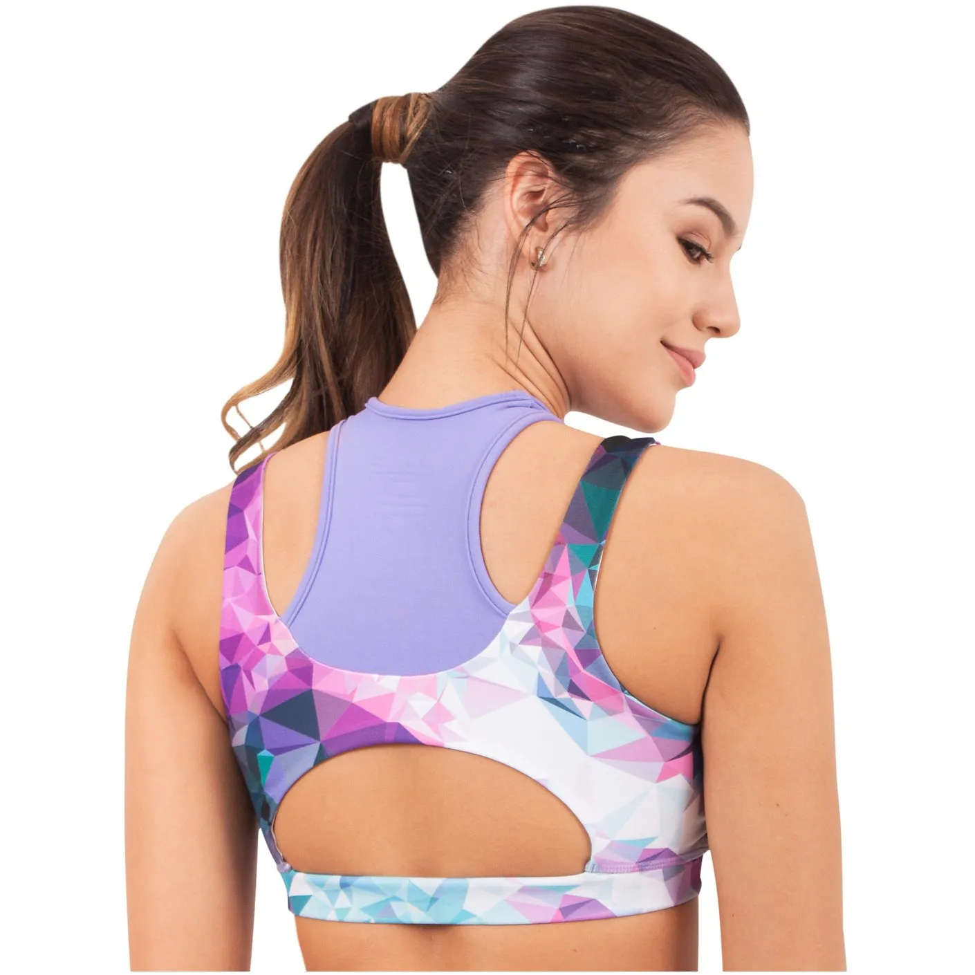 FLEXMEE 902004 | Fractals Sublimated High Impact Sport Bra | Microfiber