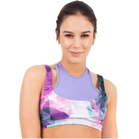 FLEXMEE 902004 | Fractals Sublimated High Impact Sport Bra | Microfiber