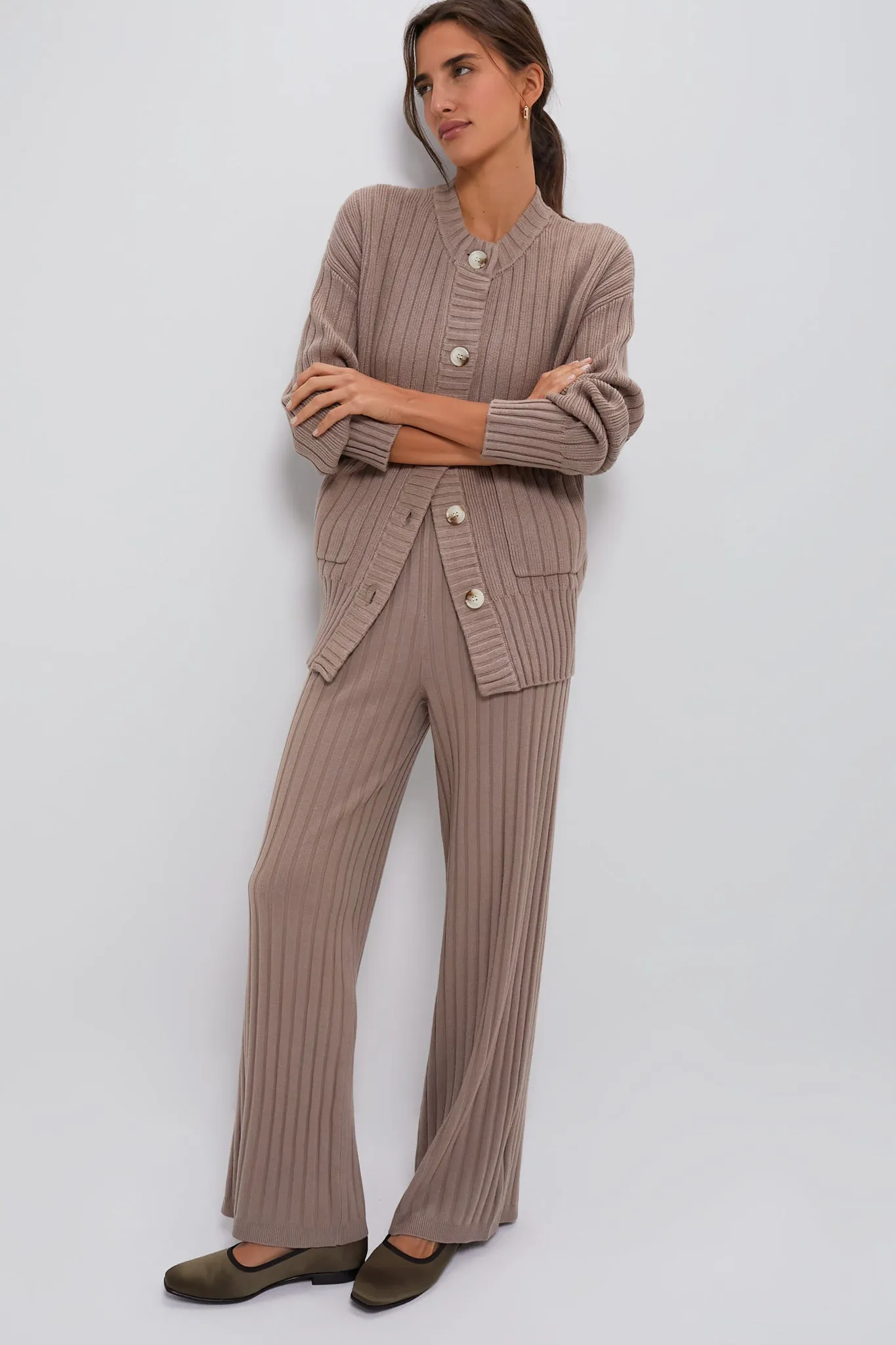 Fungi Simeon Wide Rib Knit Trouser