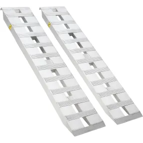 GARVEE 60x12 Inch 6000 LBS Aluminum Trailer Ramps, Truck Car Auto Trailer Ramps, Loading Ramps Car ATV Truck Auto Hauler Knife & Hook Ends Universal Loading Ramp for Tractor ATV/UTV Trucks 2 Pack