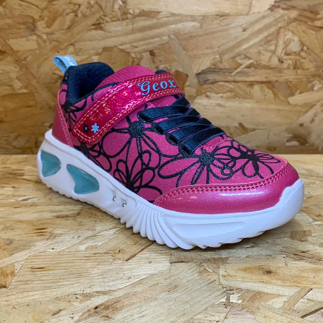 Geox Kids Geox Lights Assister Trainers - Fuchsia / Navy