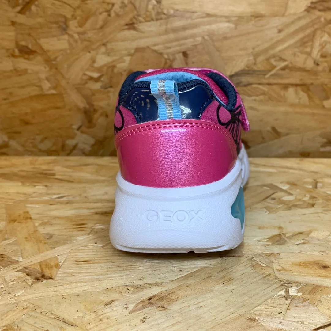 Geox Kids Geox Lights Assister Trainers - Fuchsia / Navy