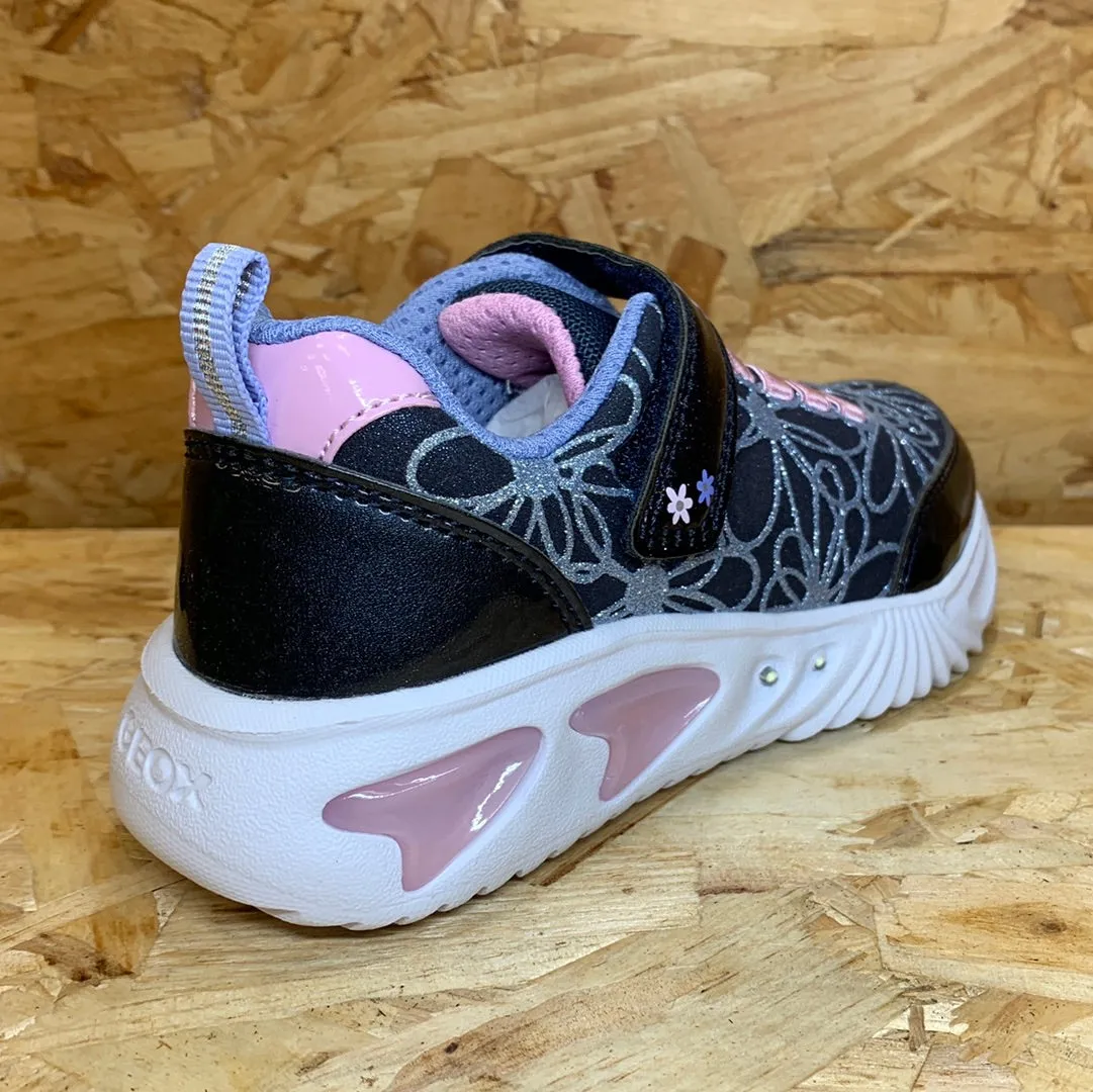 Geox Kids Geox Lights Assister Trainers - Navy / Pink