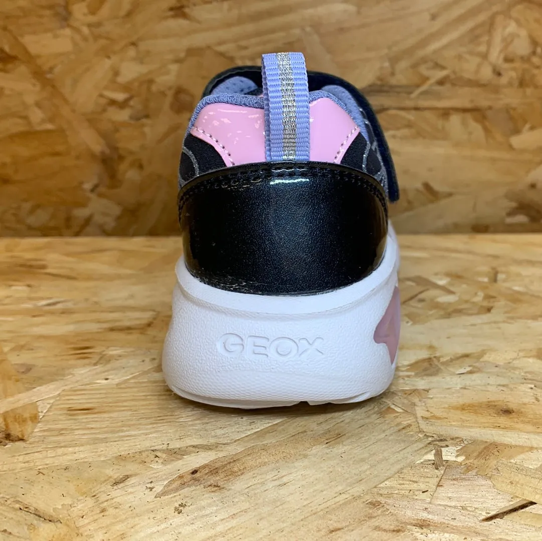 Geox Kids Geox Lights Assister Trainers - Navy / Pink