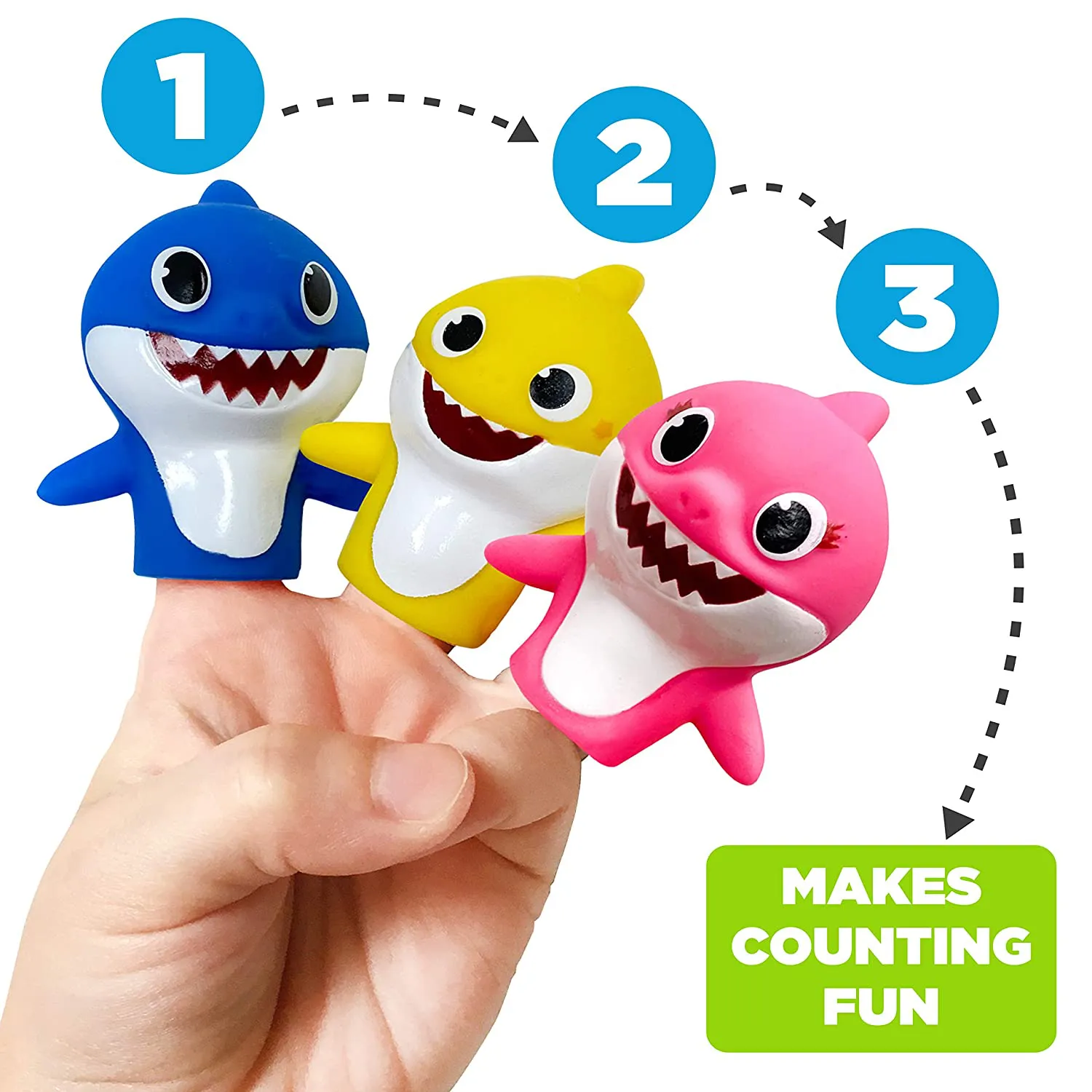 Ginsey Finger Puppets, Baby Shark (Pack of 5)