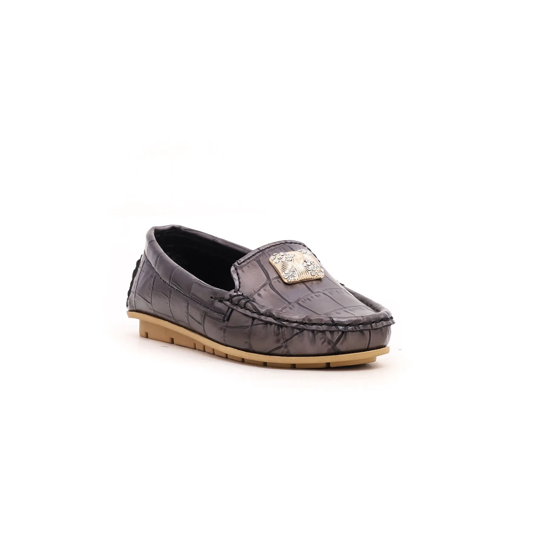 Girls Black Formal Moccasin KD0388