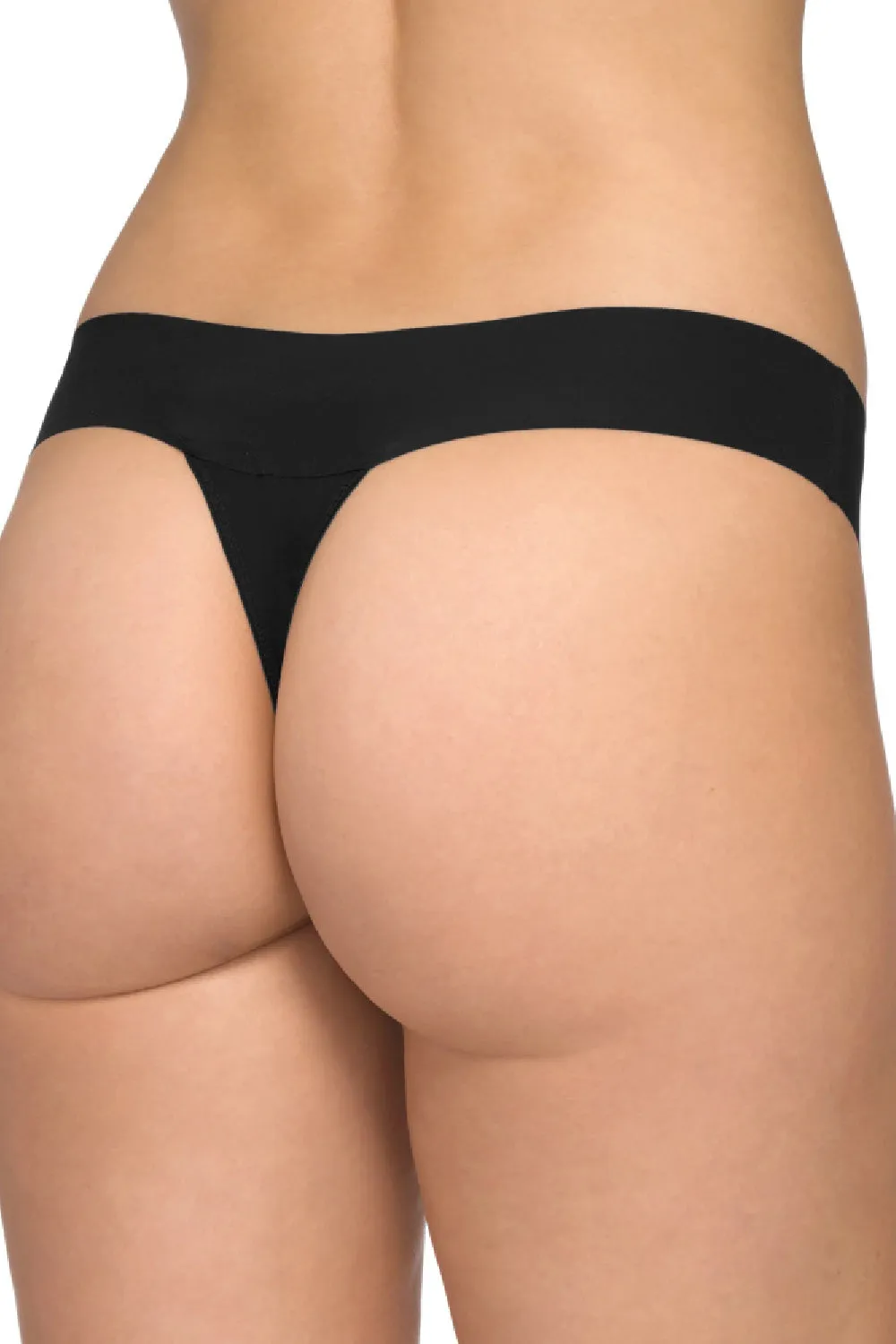 Hanky Panky Bare “Eve” Natural Rise Thong, Black (6J1661)