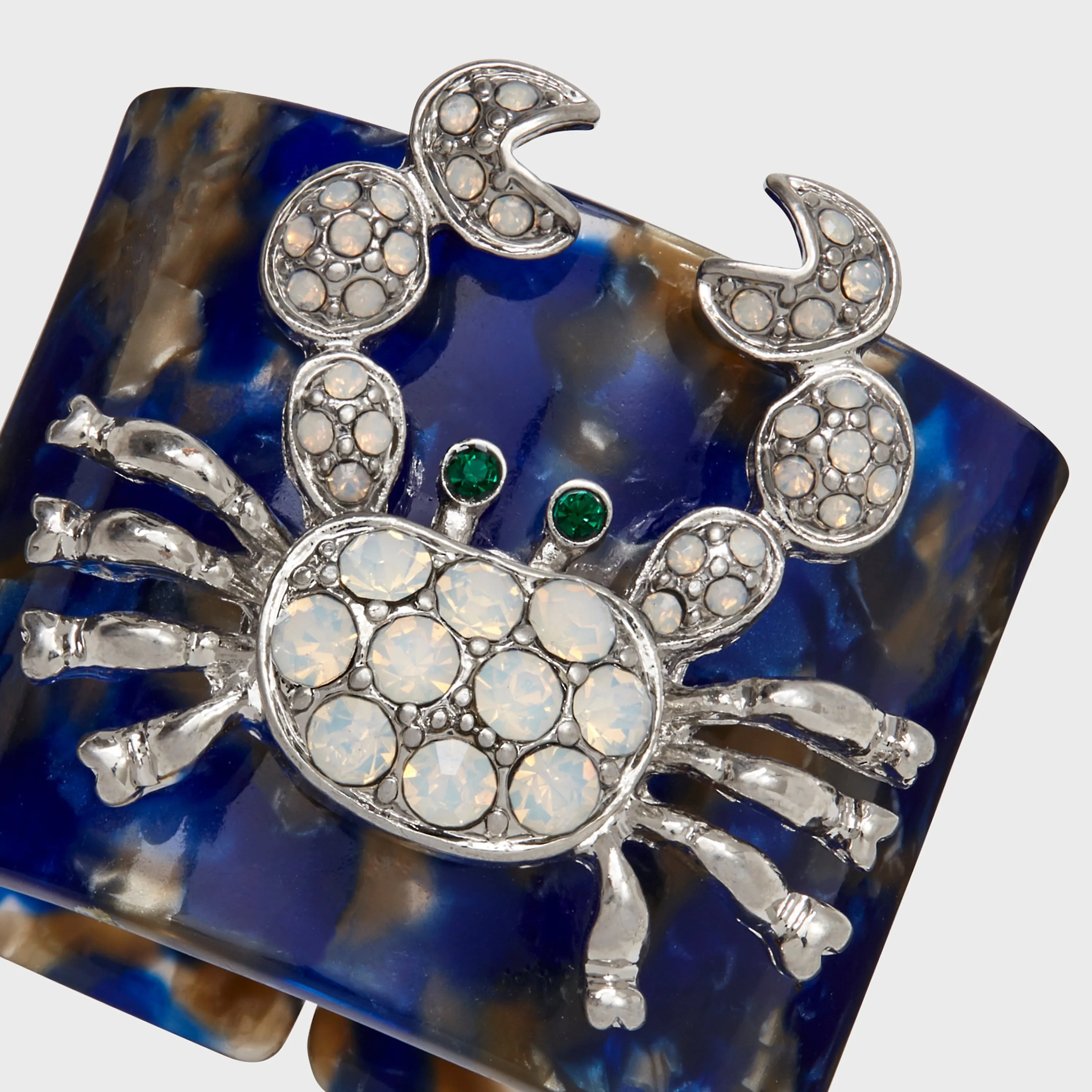 Joanna Buchanan Crab blue tortoiseshell resin napkin rings, set of four